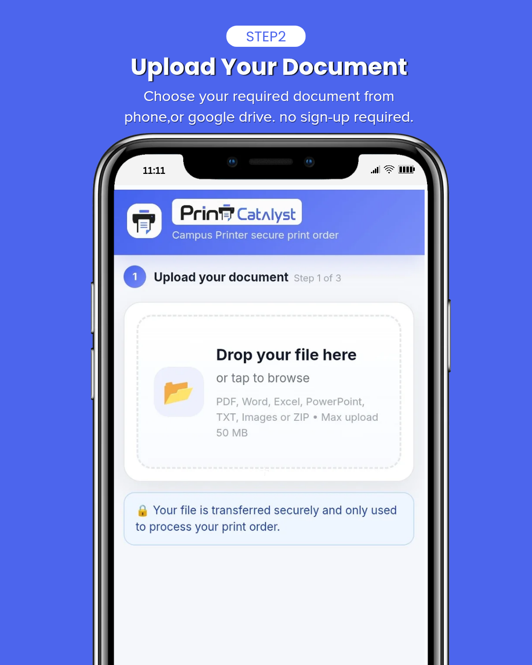 Upload documents: customer step guide